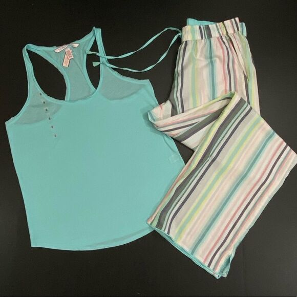 Victoria’s Secret Mayfair lightweight striped pants & soft tank pajama set - Picture 2 of 3